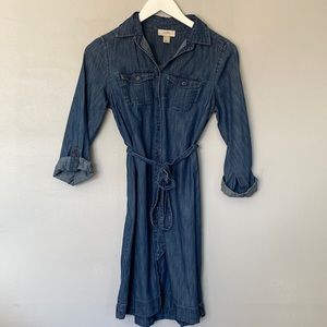 LOFT denim long sleeved dress